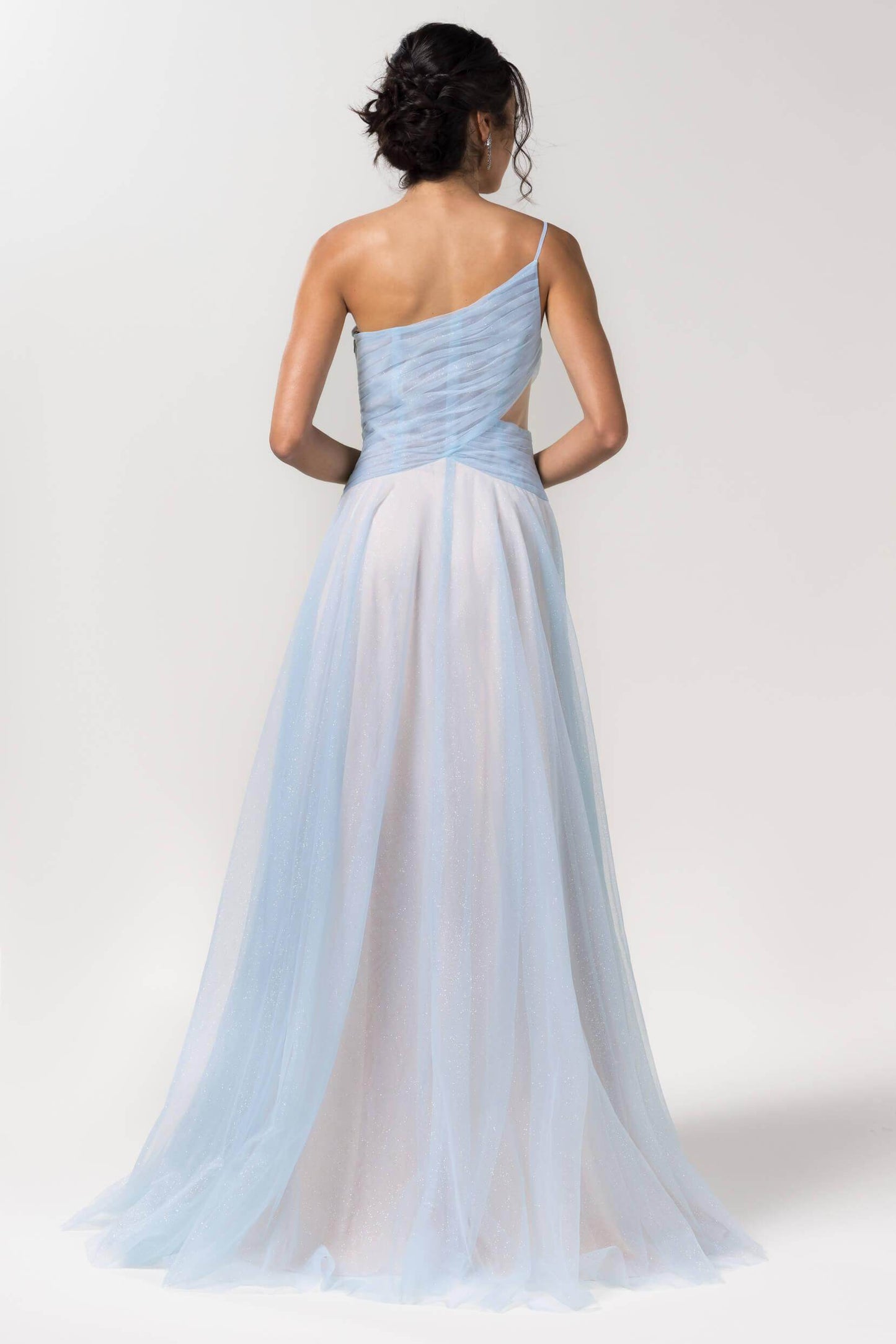 A-Line Floor Length Sparkling Tulle Bridesmaid Dress Formal Dresses CB0612 - COCOMELODY