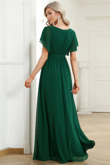 A-Line Floor Length Chiffon Bridesmaid Dress CB0657