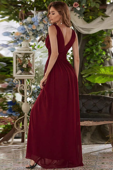 A-Line Floor Length Chiffon Bridesmaid Dress CB0680
