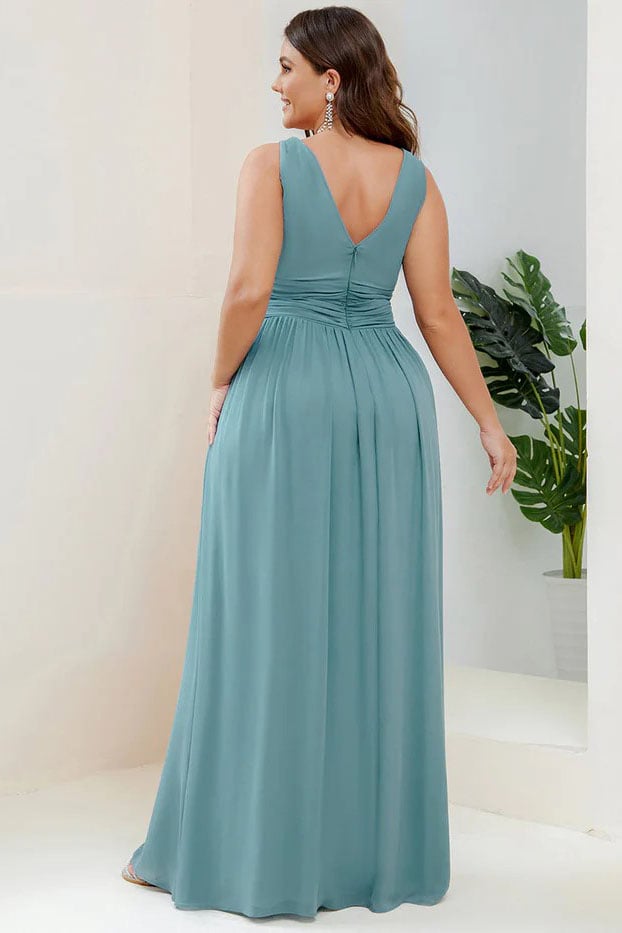 A-Line Floor Length Chiffon Bridesmaid Dress CB0697