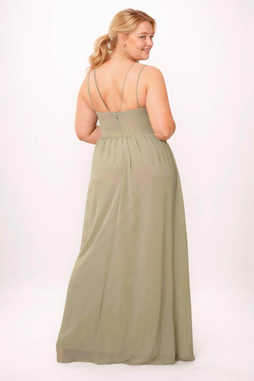 A-Line Maxi Chiffon Bridesmaid Dress CB0728 - COCOMELODY
