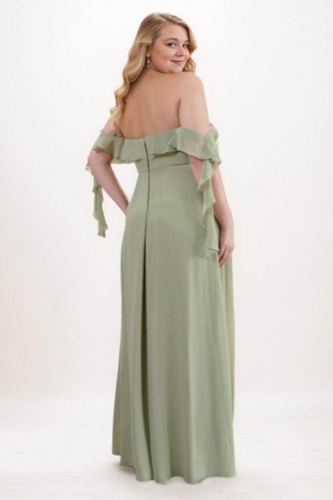 A-Line Maxi Chiffon Bridesmaid Dress CB0730 - COCOMELODY