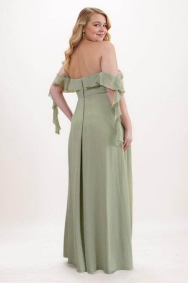 A-Line Maxi Chiffon Bridesmaid Dress CB0730 - COCOMELODY