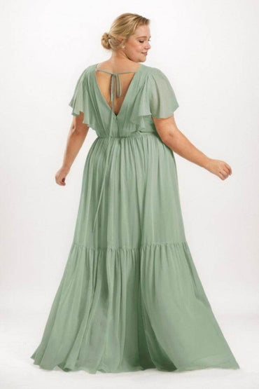 A-Line Maxi Chiffon Bridesmaid Dress CB0731 - COCOMELODY