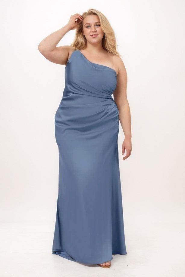 Flattering Sheath Maxi Chiffon Blue Bridesmaid Dress Plus Size Beauty COCOMELODY CB0739, Wisteria Purple Flattering Sheath Maxi Chiffon Blue Bridesmaid Dress Plus Size Beauty COCOMELODY CB0739, Wisteria Purple