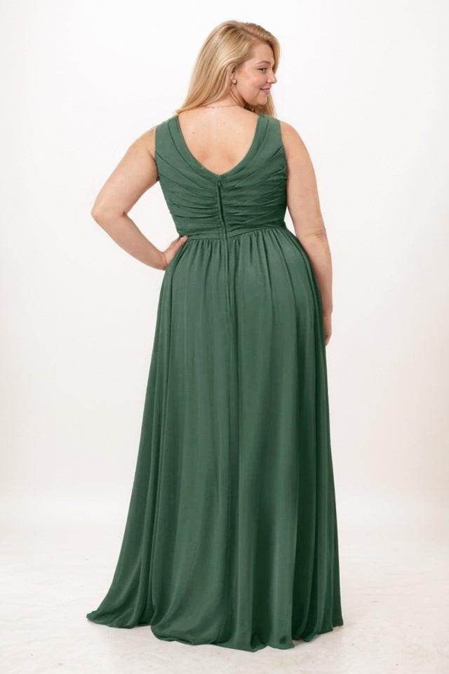 A-Line Maxi Chiffon Bridesmaid Dress CB0742 - COCOMELODY