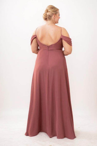 A-Line Maxi Chiffon Bridesmaid Dress CB0743 - COCOMELODY