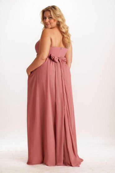 A-Line Maxi Chiffon Bridesmaid Dress CB0745 - COCOMELODY
