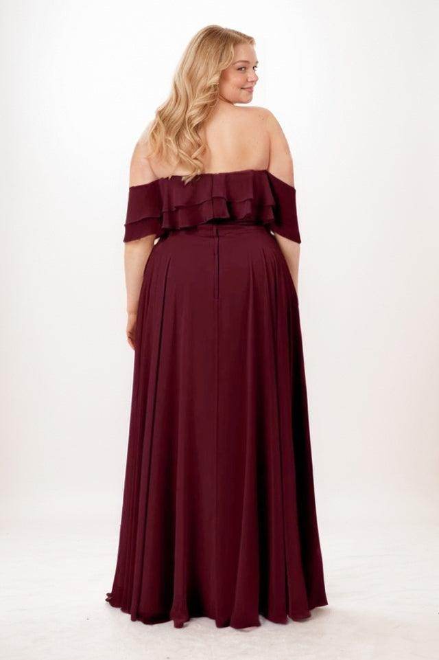 A-Line Maxi Chiffon Bridesmaid Dress CB0747 - COCOMELODY