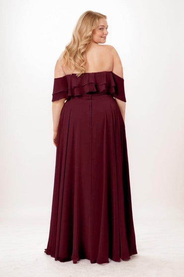 A-Line Maxi Chiffon Bridesmaid Dress CB0747 - COCOMELODY