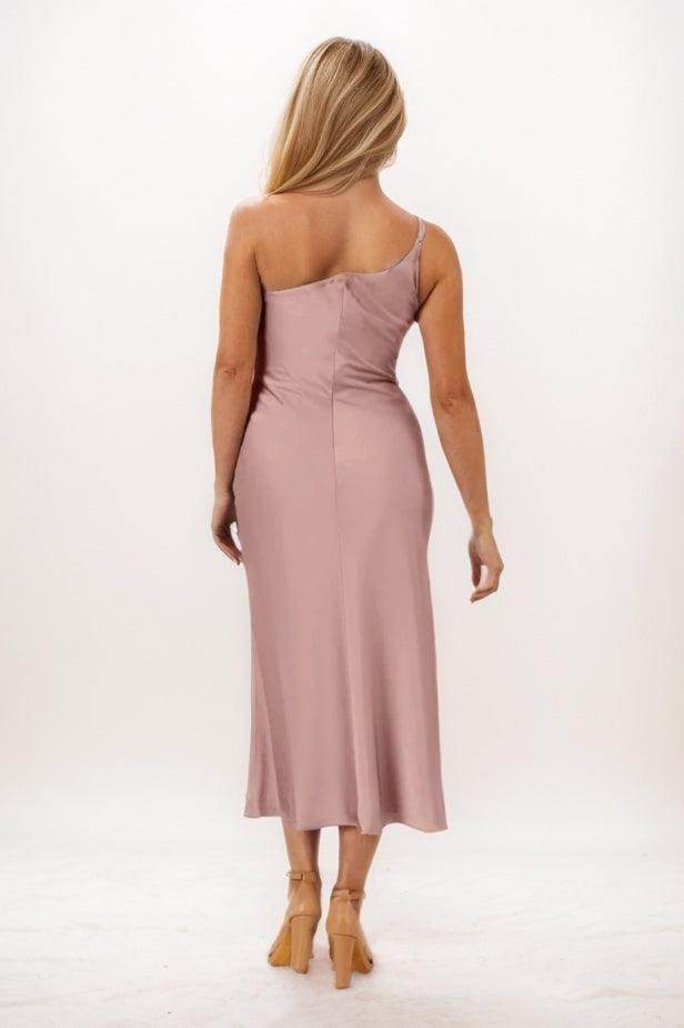 Sheath-Column Midi Chiffon Bridesmaid Dress CB0754 - COCOMELODY