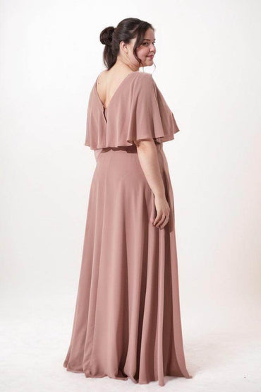 A-Line Maxi Chiffon Bridesmaid Dress CB0759 - COCOMELODY