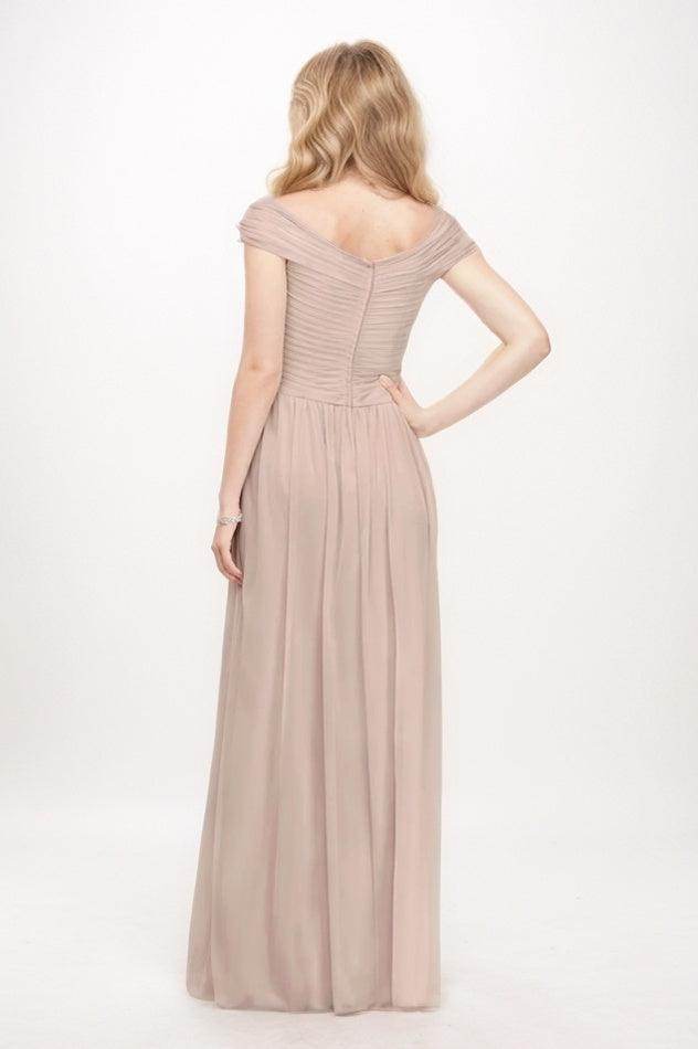 A-Line Maxi Chiffon Bridesmaid Dress CB0762 - COCOMELODY