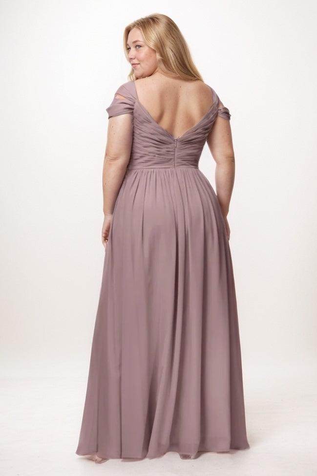 A-Line Maxi Chiffon Bridesmaid Dress CB0765 - COCOMELODY