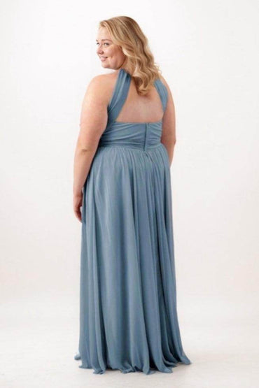A-Line Maxi Chiffon Bridesmaid Dress CB0773 - COCOMELODY