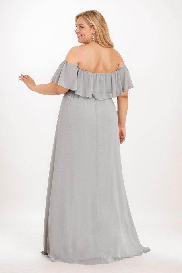A-Line Maxi Chiffon Bridesmaid Dress CB0777 - COCOMELODY