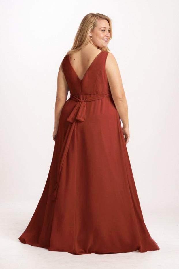 A-Line Maxi Chiffon Bridesmaid Dress CB0781 - COCOMELODY