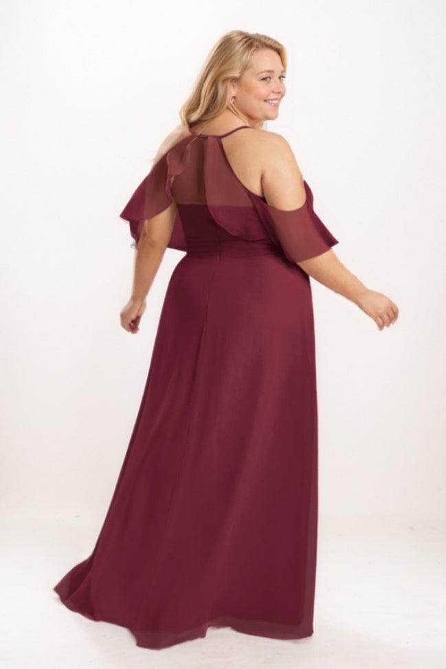 A-Line Maxi Chiffon Bridesmaid Dress CB0784 - COCOMELODY