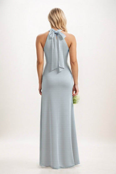 Sheath-Column Maxi Elastic Cloth Bridesmaid Dress CB0814 - COCOMELODY