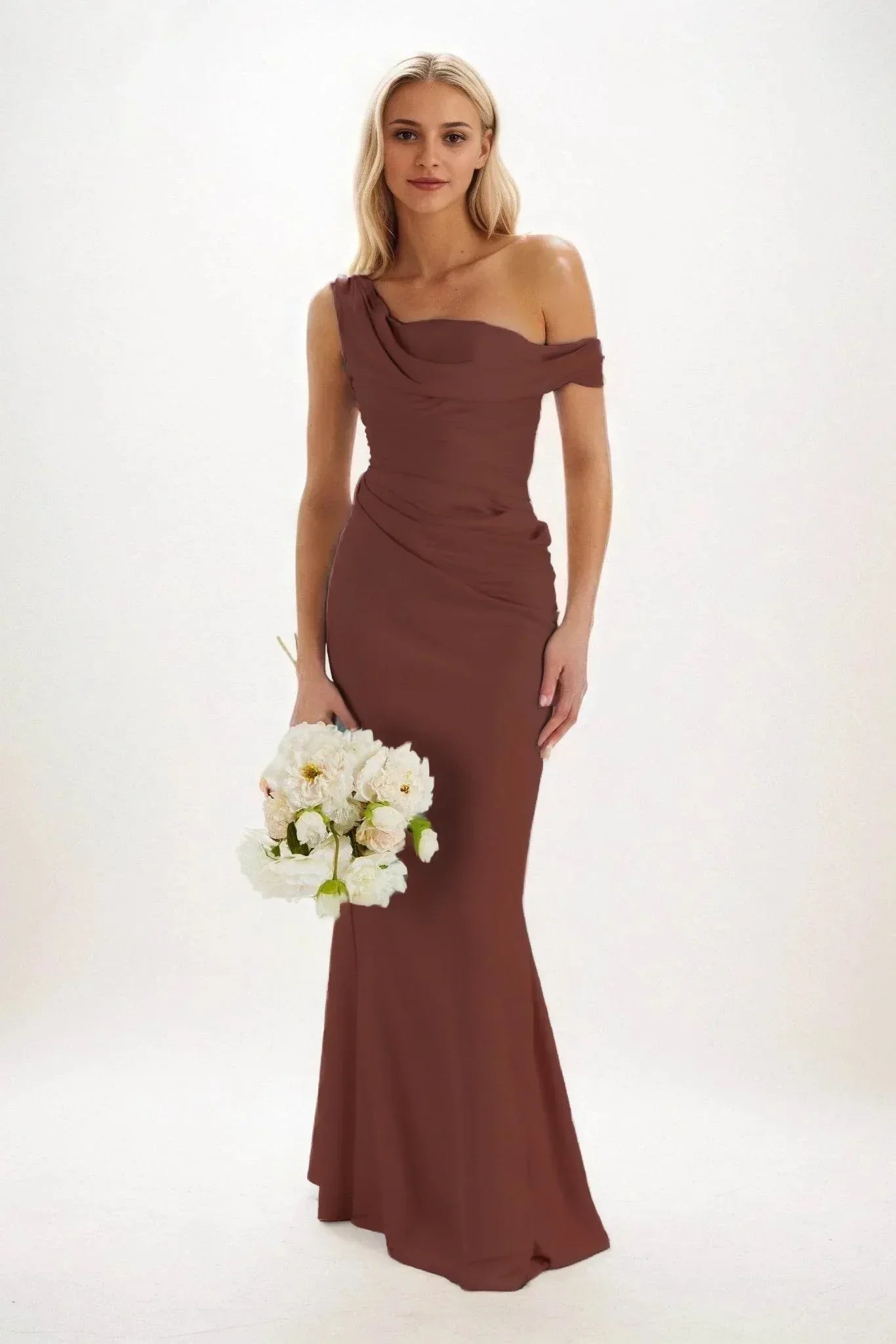 Sheath-Column Maxi Luxe Satin Dress CB0815CS - COCOMELODY