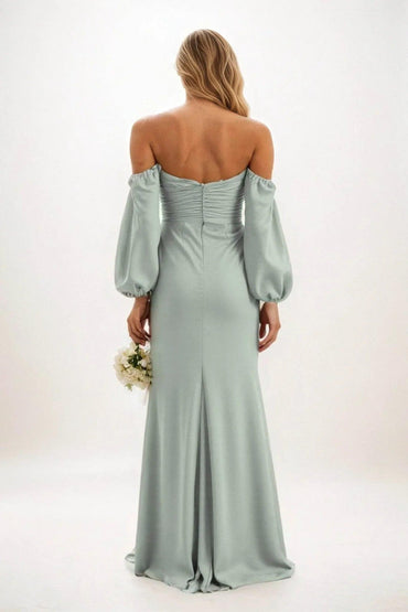 Trumpet-Mermaid Maxi Luxe Satin Dress CB0817CS - COCOMELODY