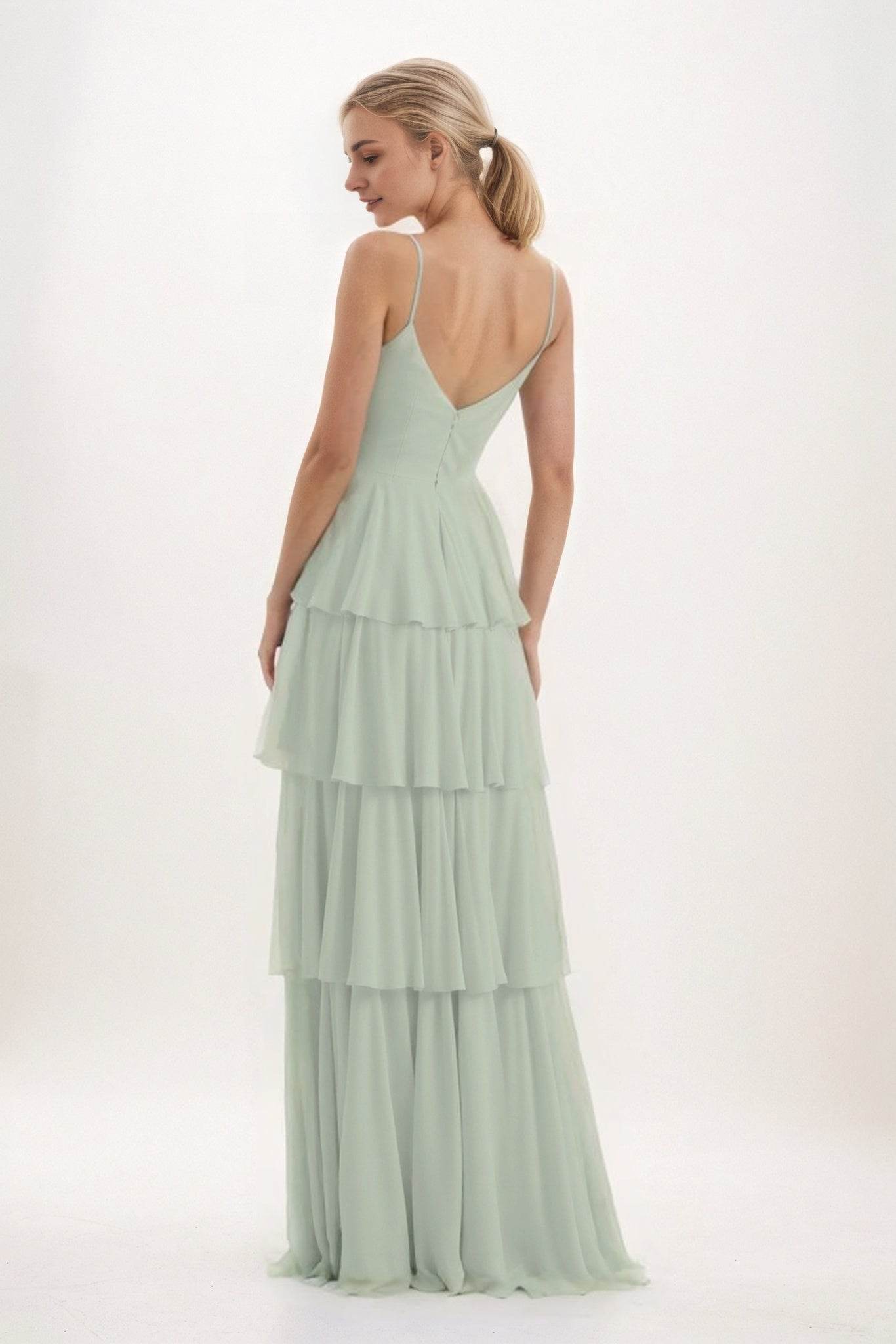 Ball Gown Maxi Chiffon Bridesmaid Dress CB0818 - COCOMELODY