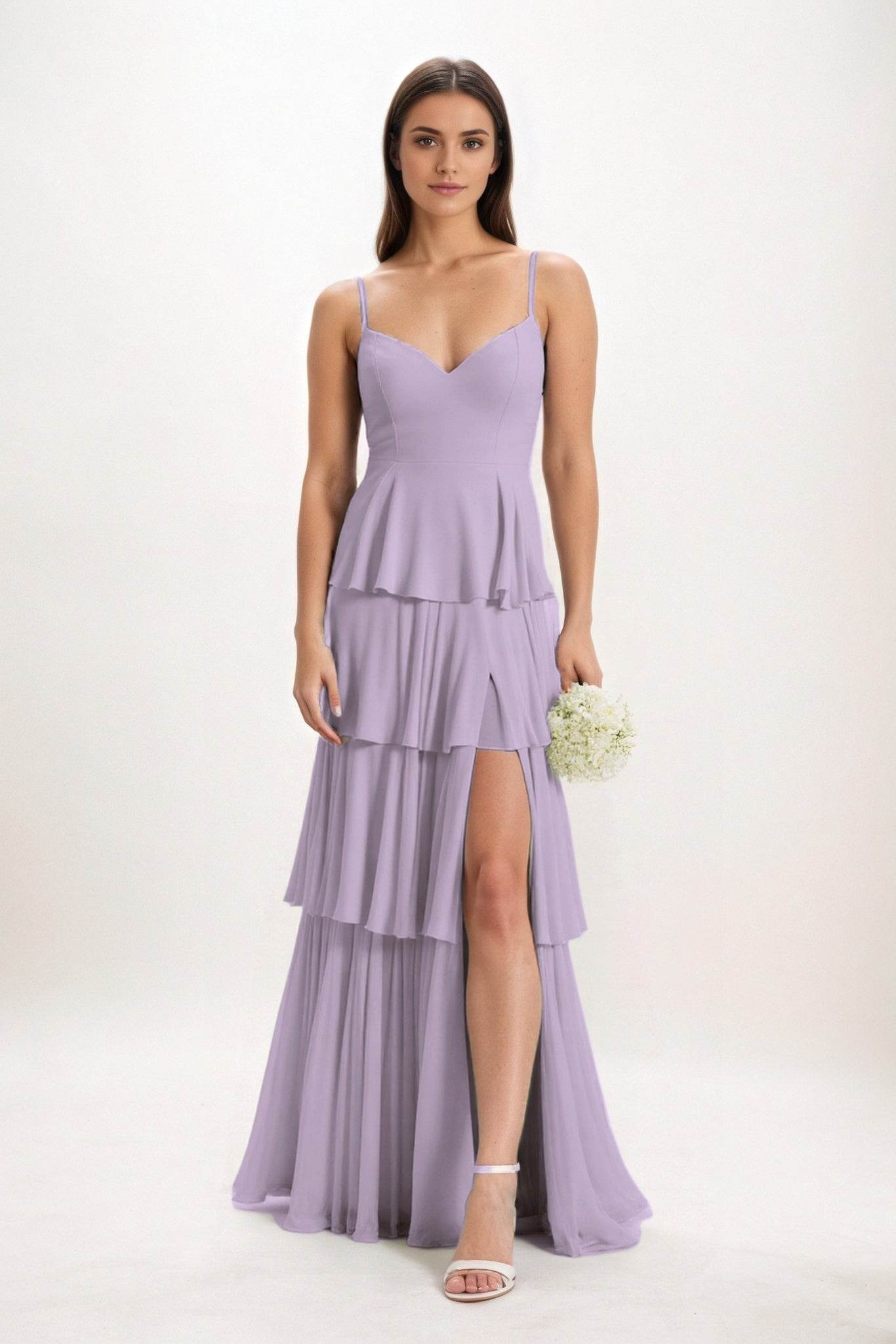 Ball Gown Maxi Chiffon Bridesmaid Dress CB0818 - COCOMELODY
