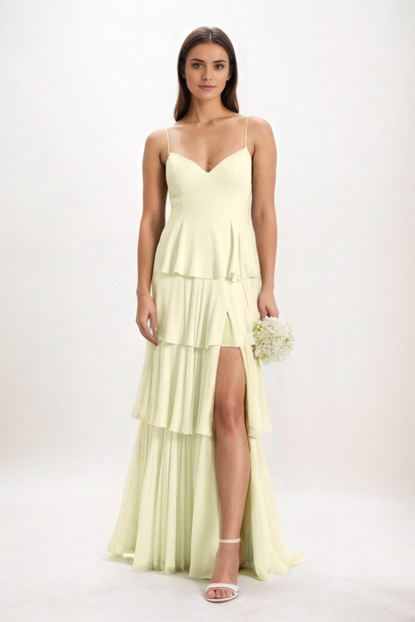 Ball Gown Maxi Chiffon Bridesmaid Dress CB0818 - COCOMELODY