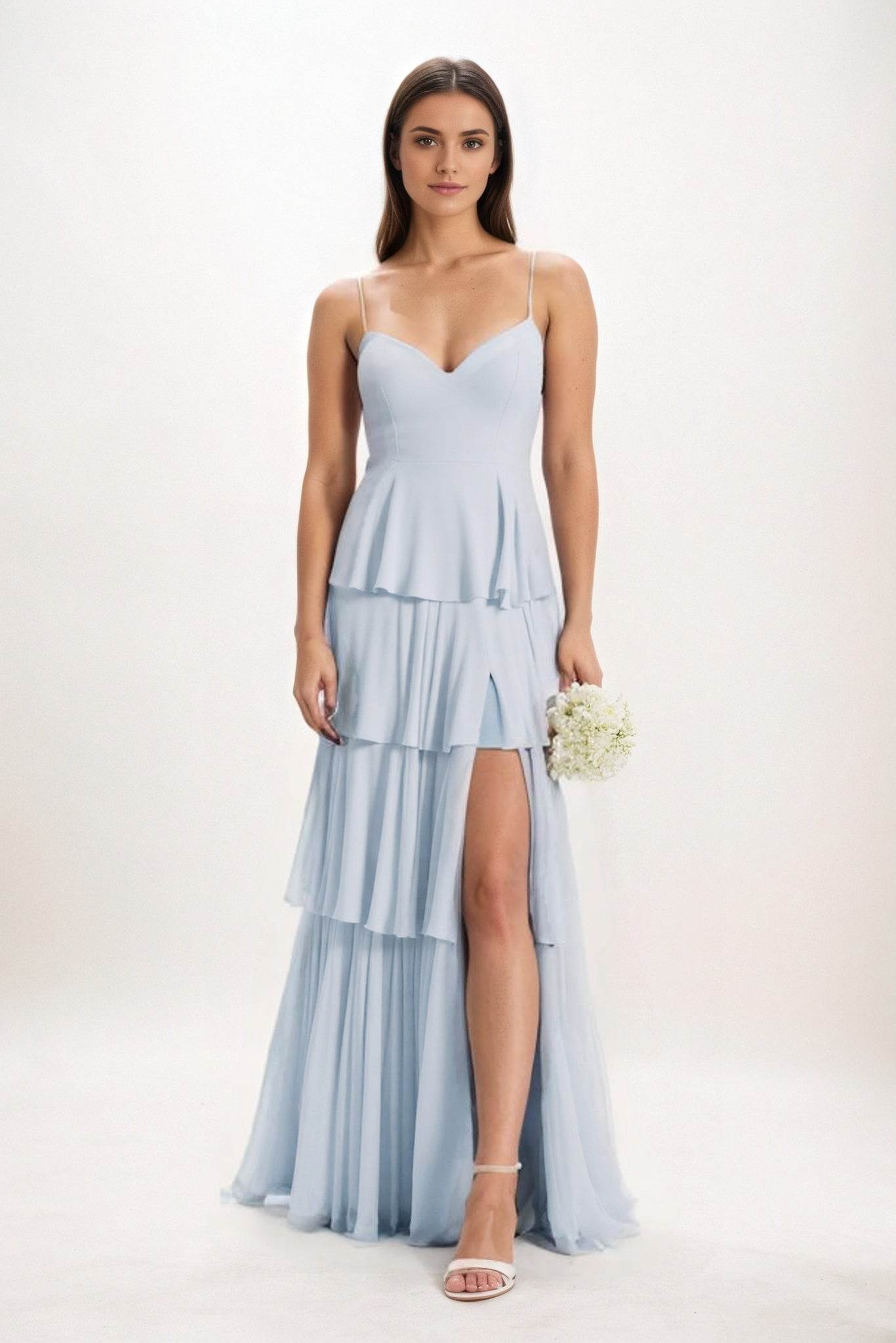 Ball Gown Maxi Chiffon Bridesmaid Dress CB0818 - COCOMELODY