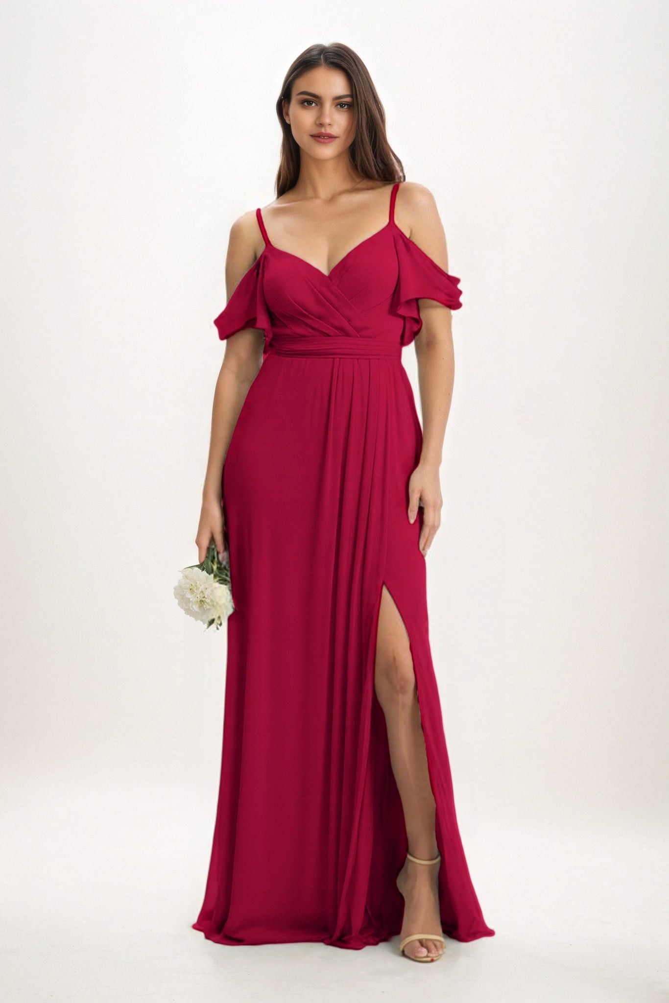 A-Line Maxi Chiffon Bridesmaid Dress CB0820