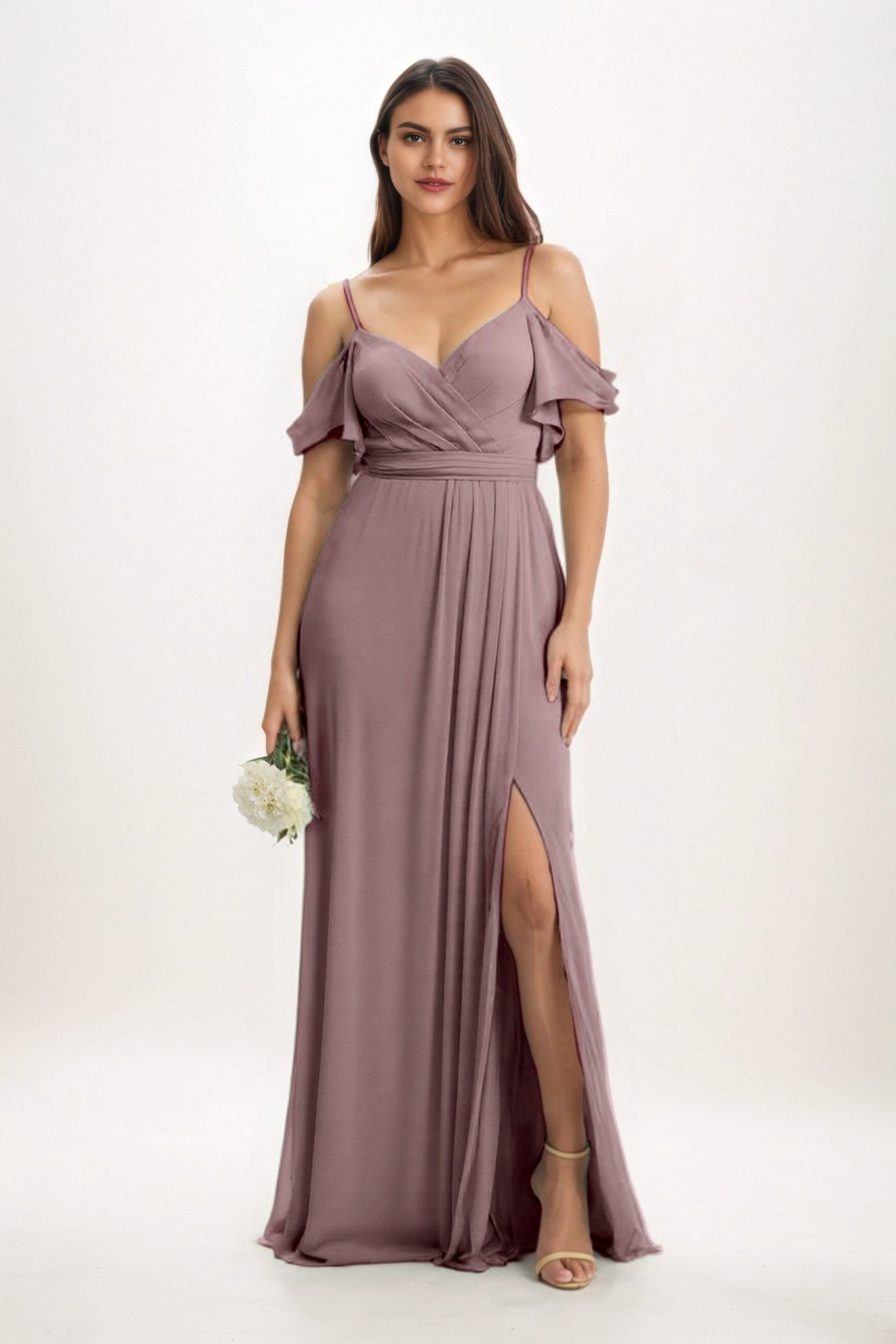 A-Line Maxi Chiffon Bridesmaid Dress CB0820