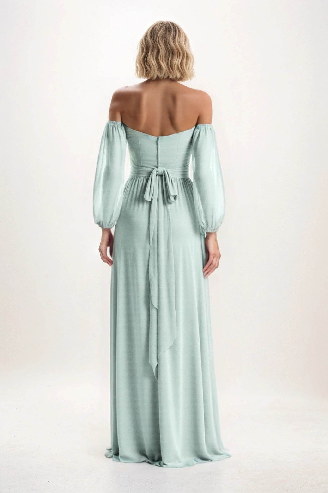 A-Line Maxi Chiffon Bridesmaid Dress CB0821 - COCOMELODY