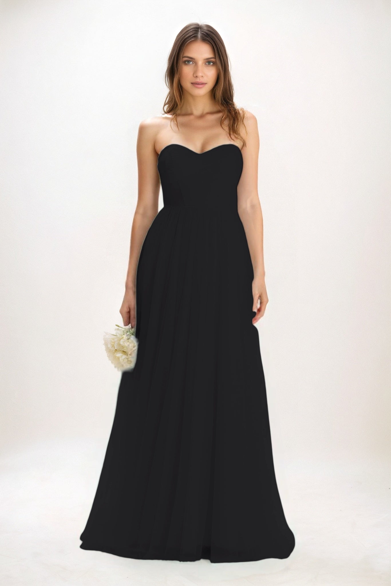 A-Line Maxi Tulle Bridesmaid Dress CB0822