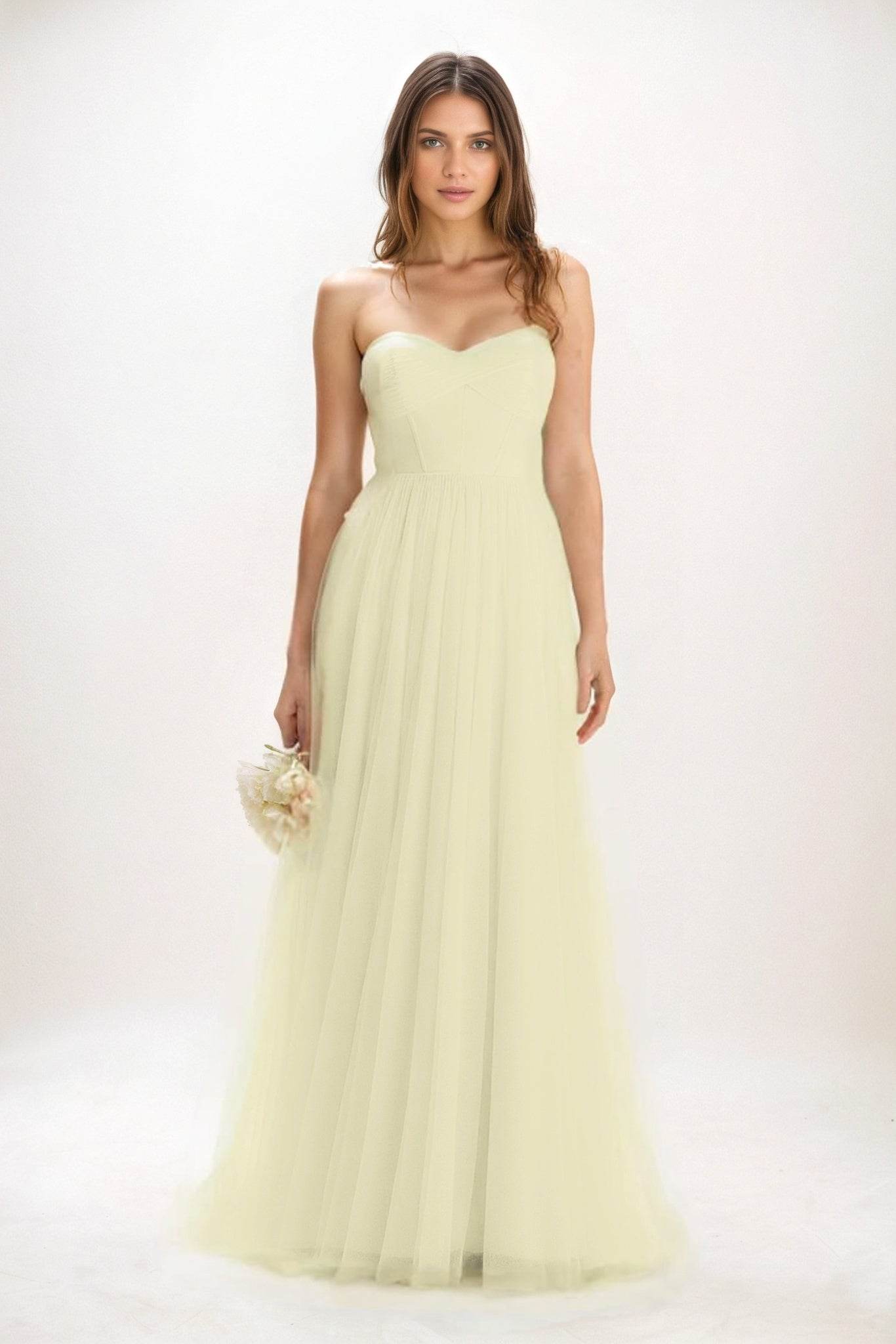 A-Line Maxi Tulle Bridesmaid Dress CB0822 - COCOMELODY