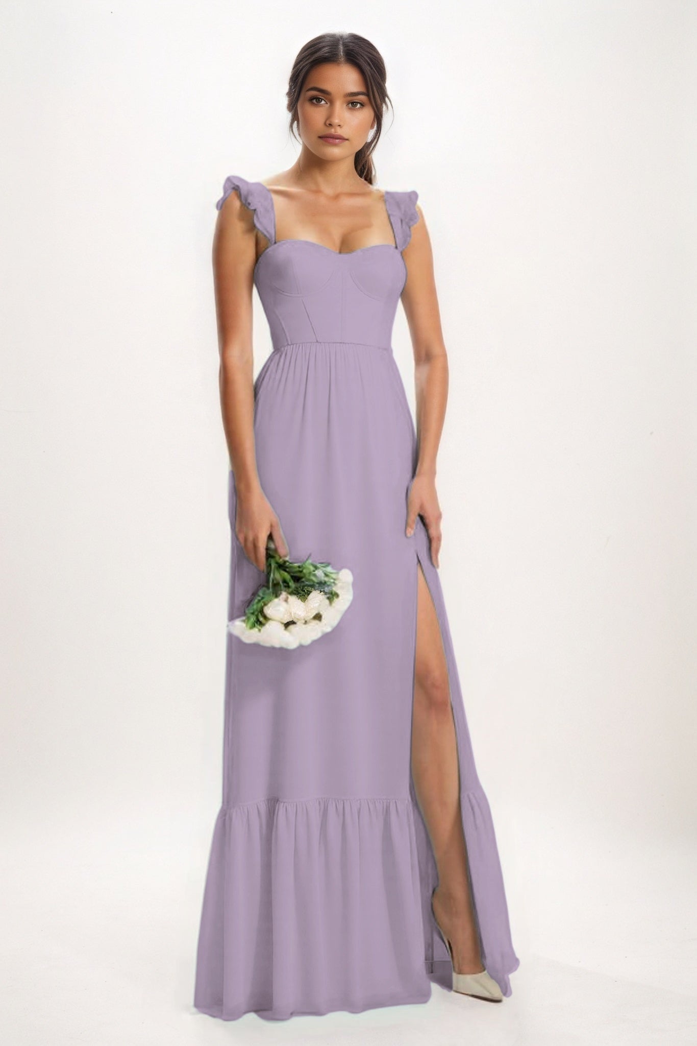 A-Line Maxi Chiffon Bridesmaid Dress CB0823