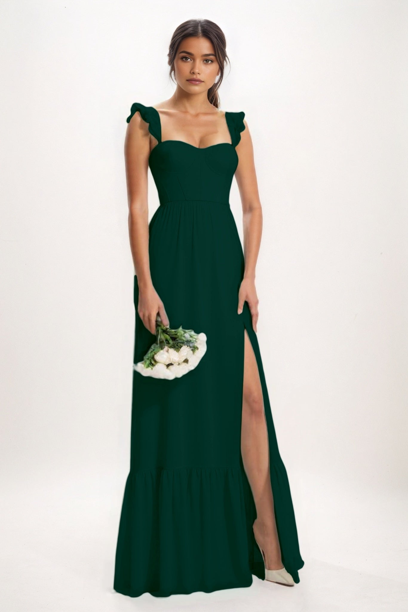 A-Line Maxi Chiffon Bridesmaid Dress CB0823