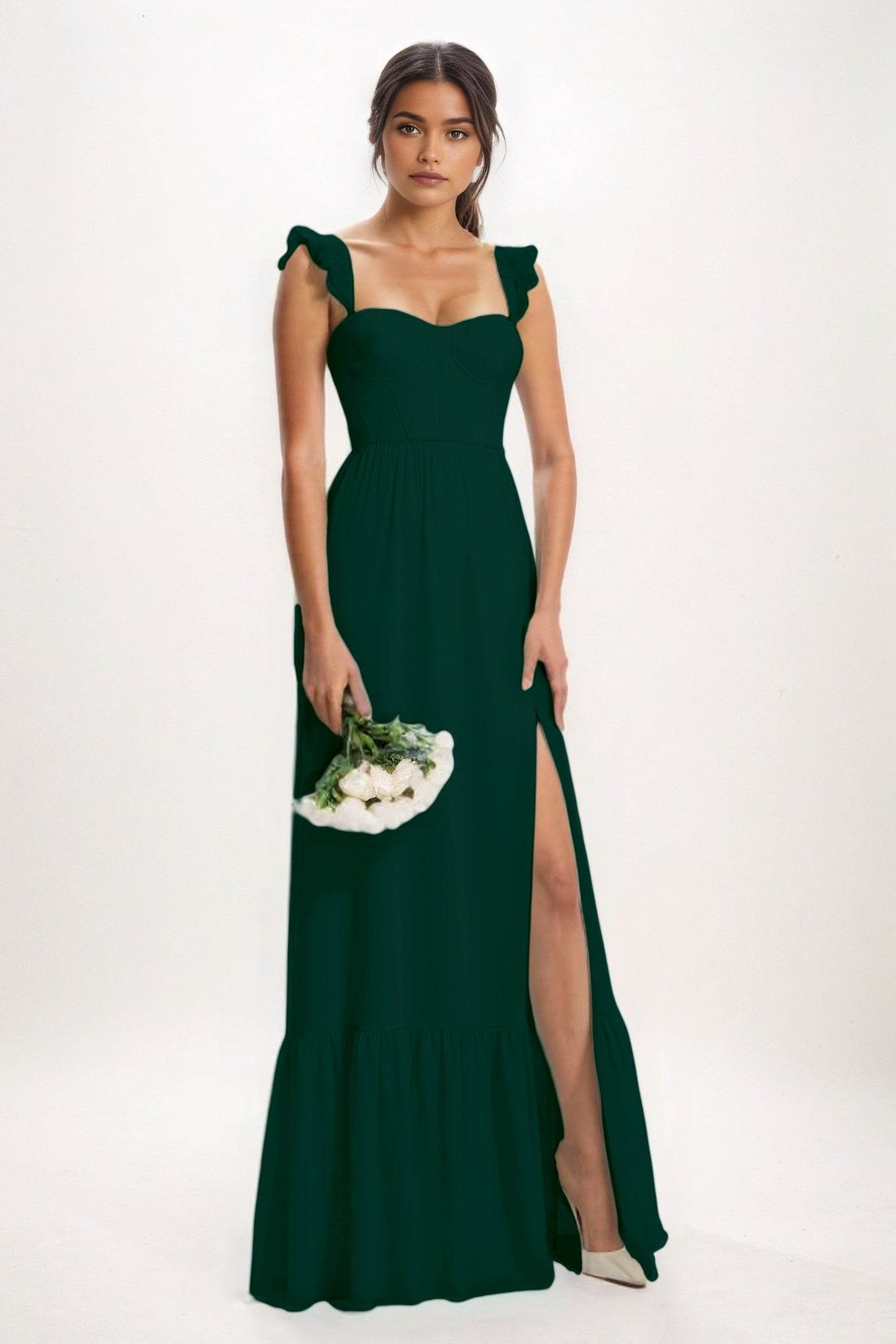 A-Line Maxi Chiffon Bridesmaid Dress CB0823 - COCOMELODY