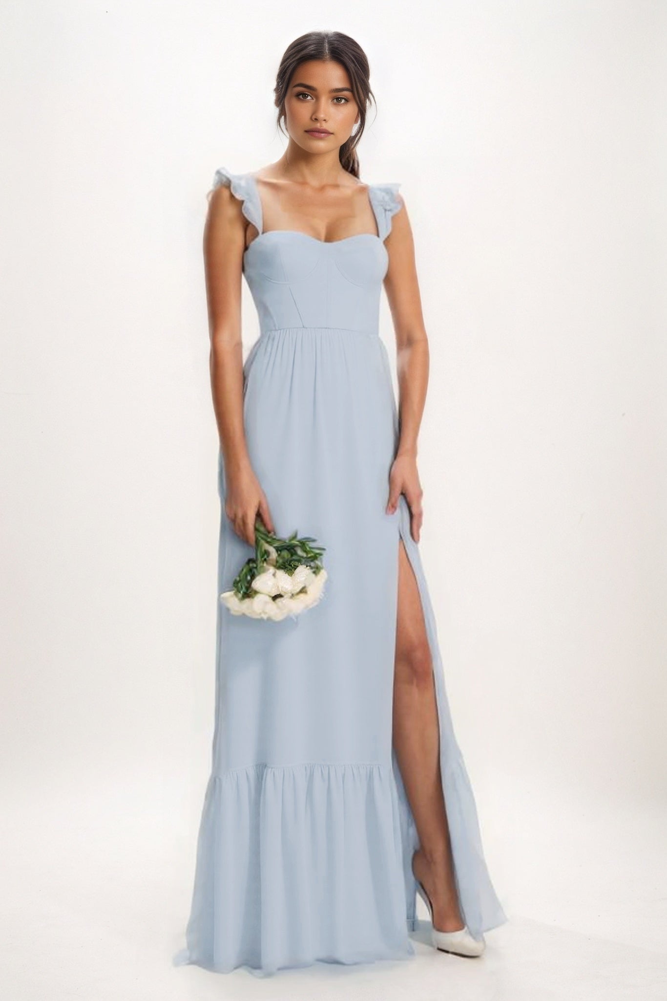 A-Line Maxi Chiffon Bridesmaid Dress CB0823