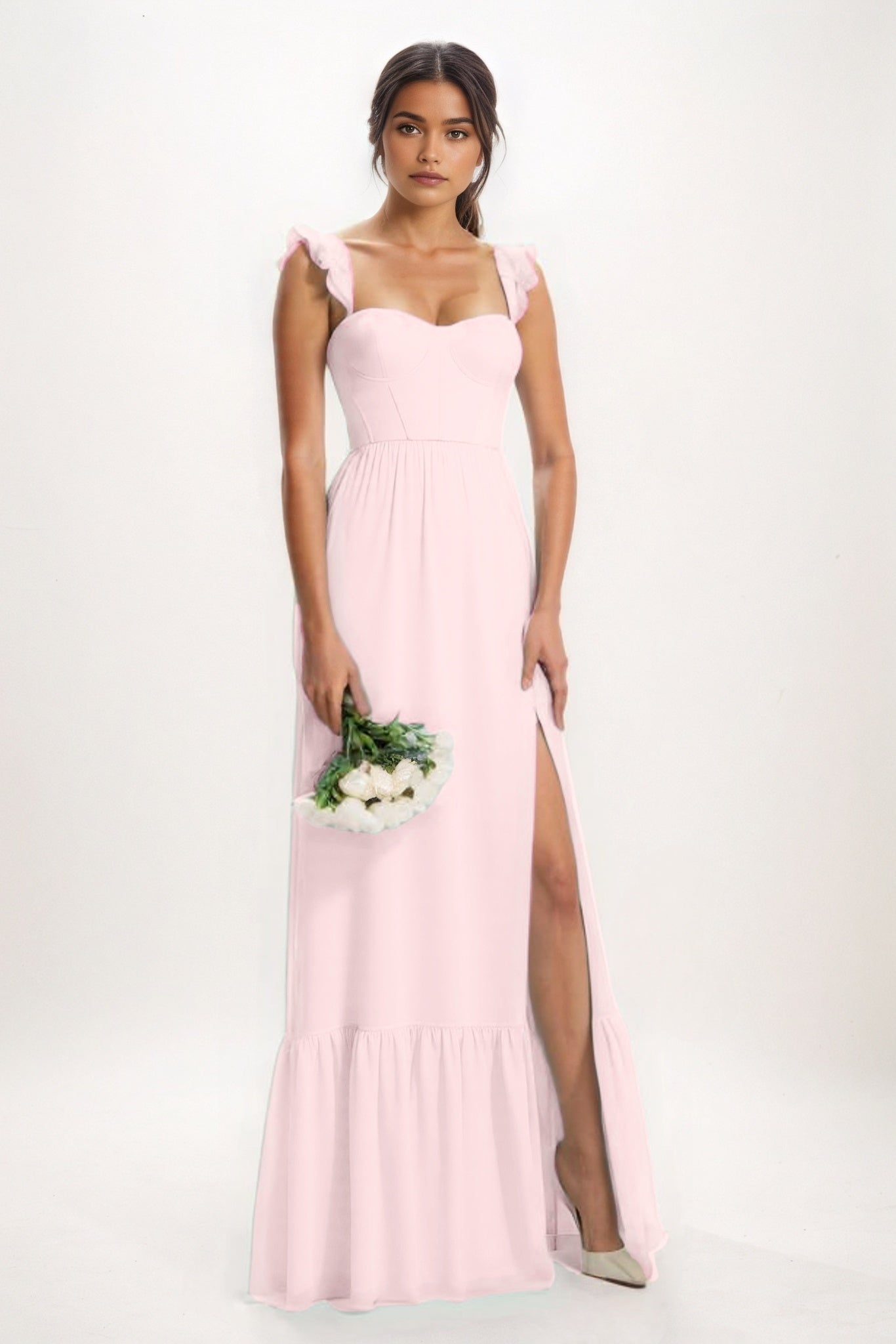 A-Line Maxi Chiffon Bridesmaid Dress CB0823