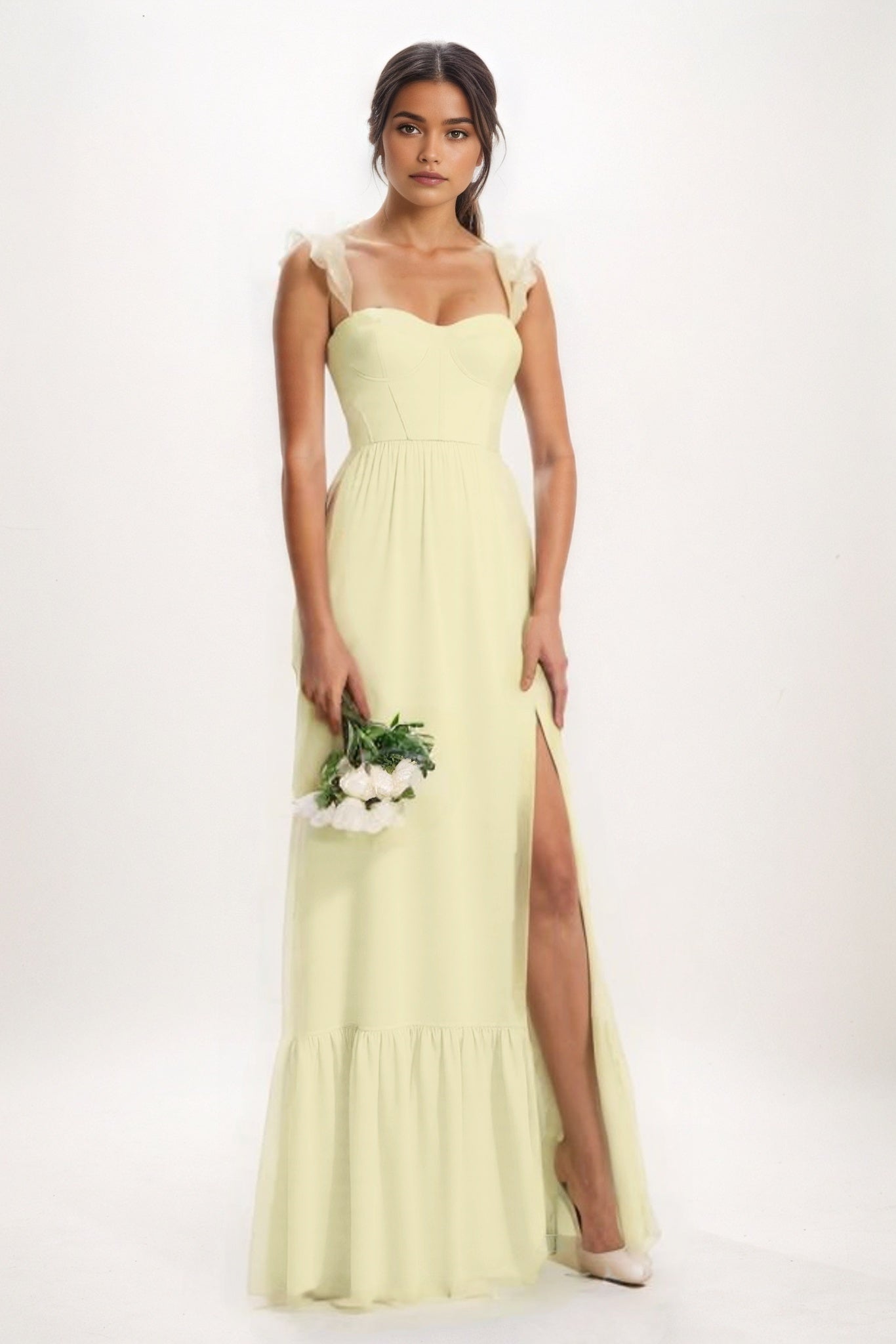 A-Line Maxi Chiffon Bridesmaid Dress CB0823