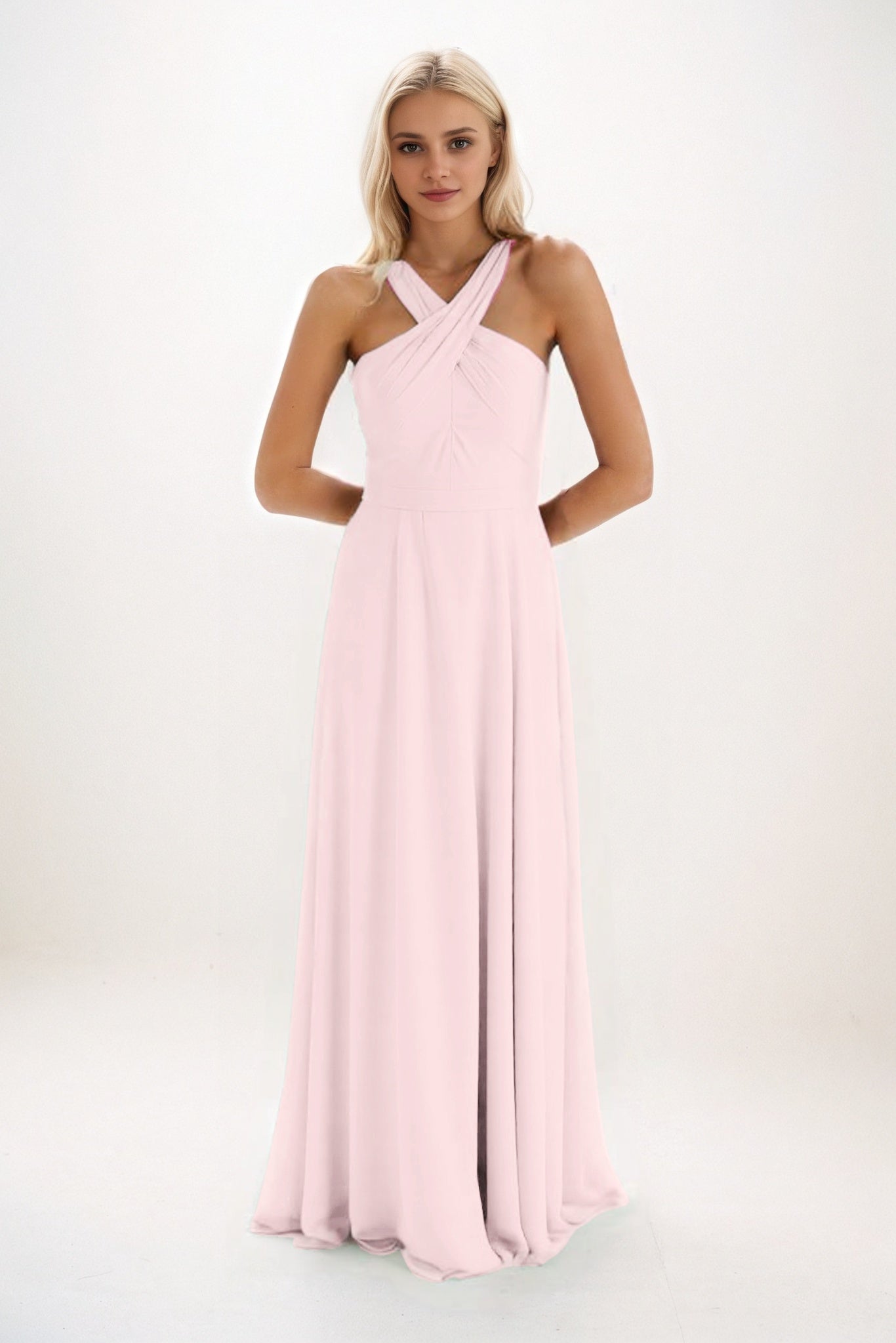 A-Line Maxi Chiffon Bridesmaid Dress CB0824