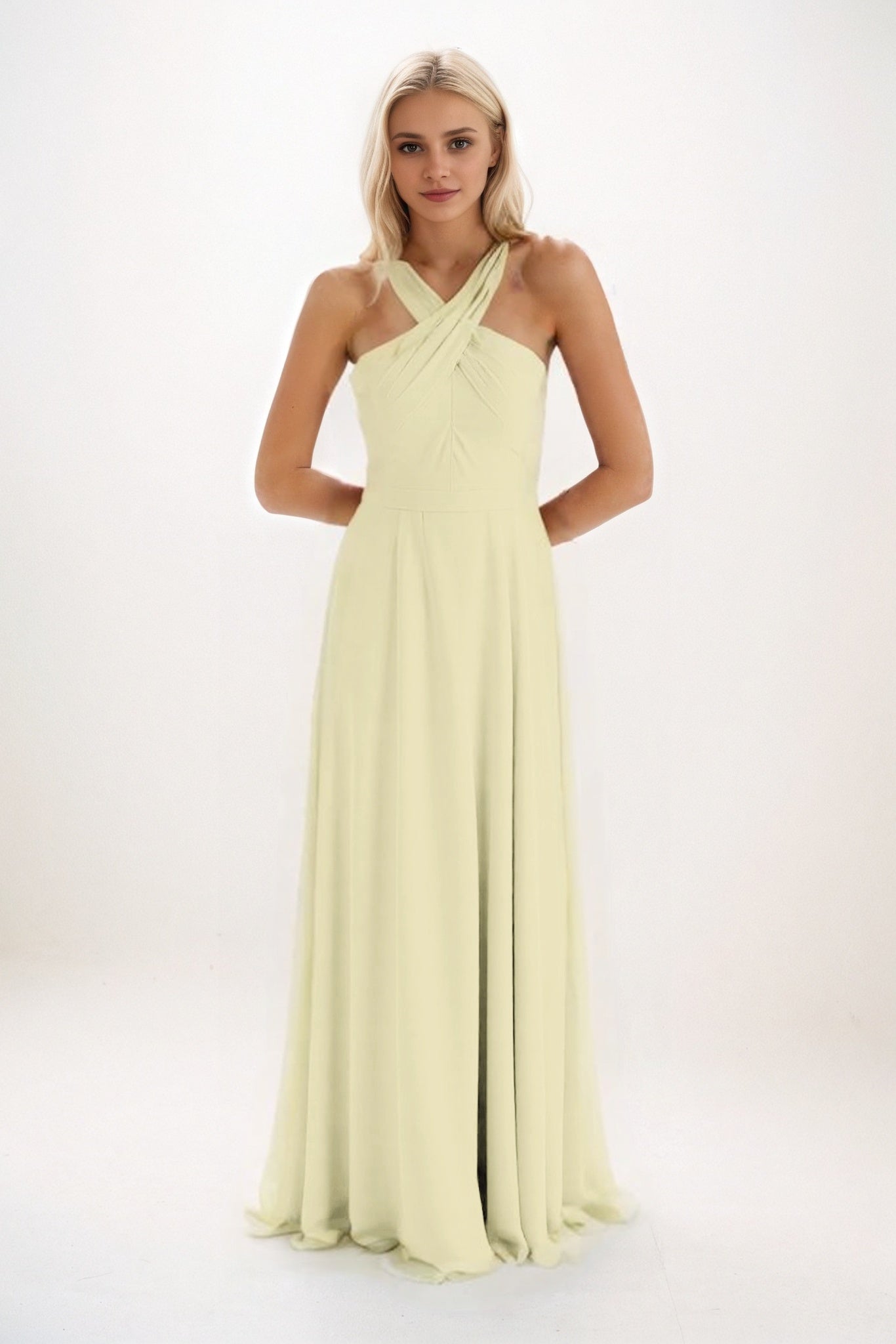 A-Line Maxi Chiffon Bridesmaid Dress CB0824