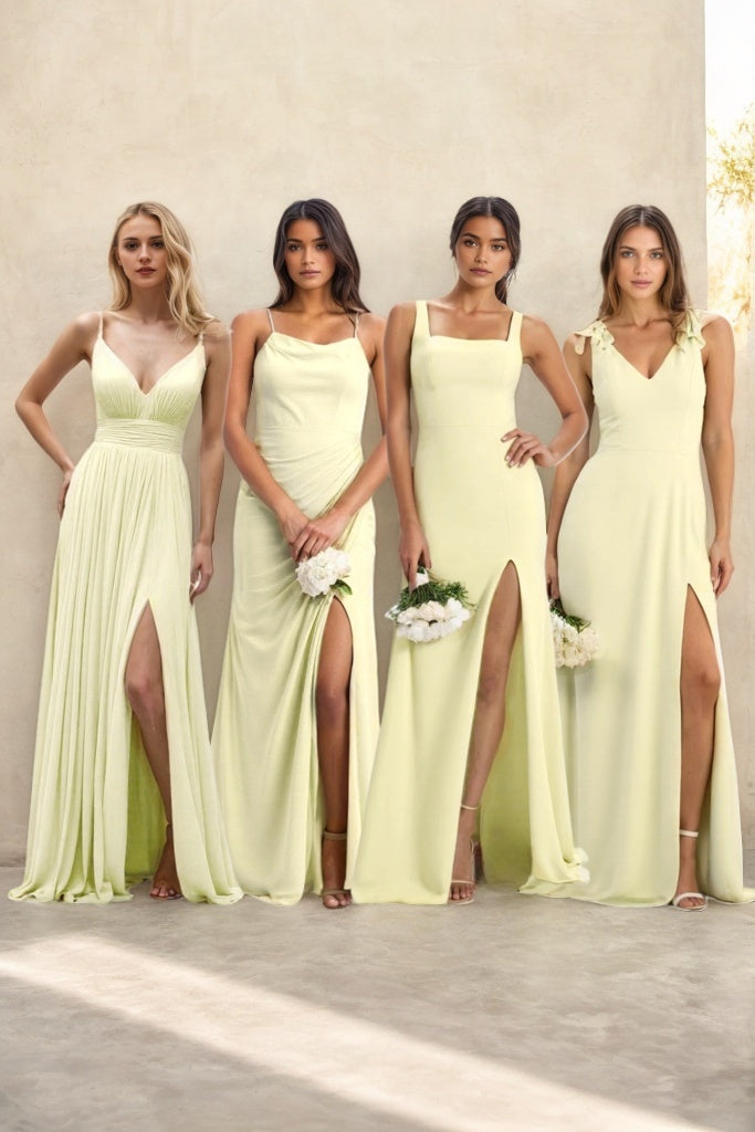 A-Line Maxi Chiffon Bridesmaid Dress CB0825