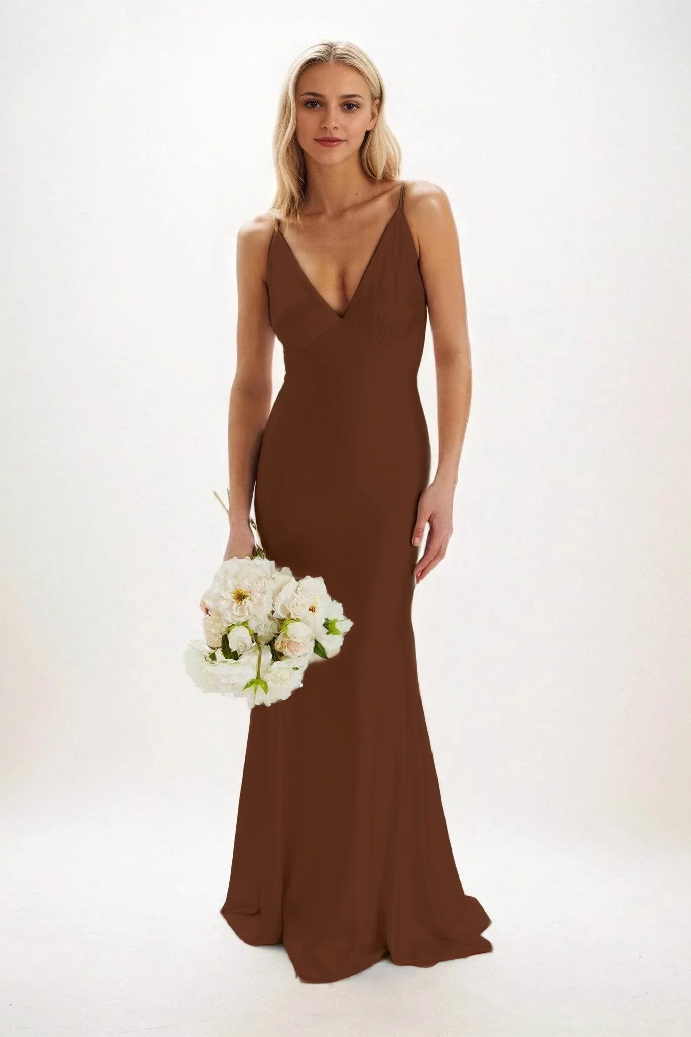 Sheath-Column Maxi Luxe Satin Dress CB0839CS - COCOMELODY