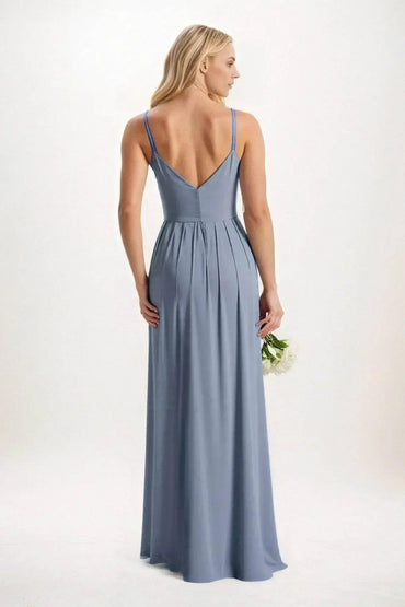 A-Line Maxi Luxe Satin Dress CB0844CS - COCOMELODY