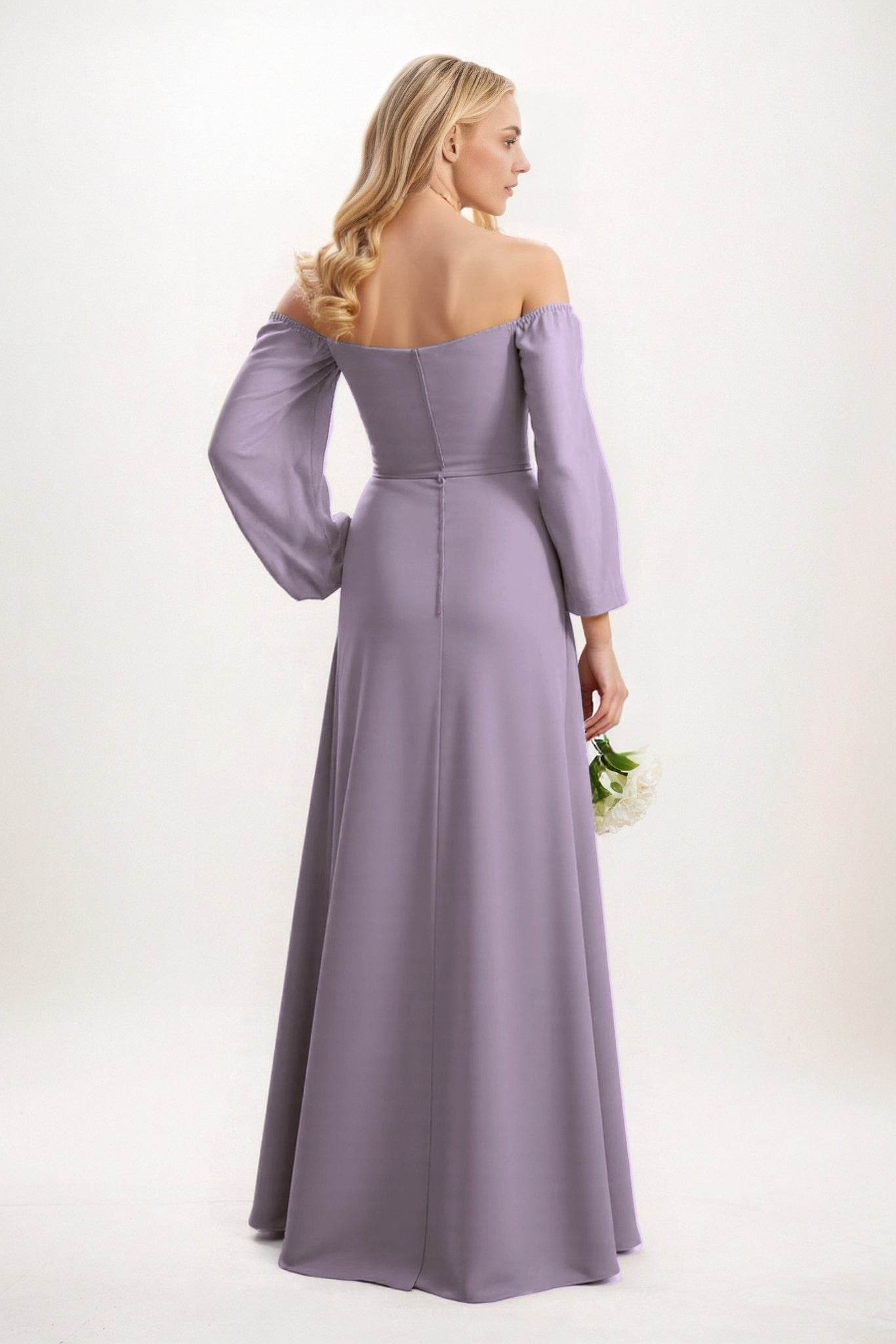 A-Line Maxi Chiffon Bridesmaid Dress CB0847 - COCOMELODY