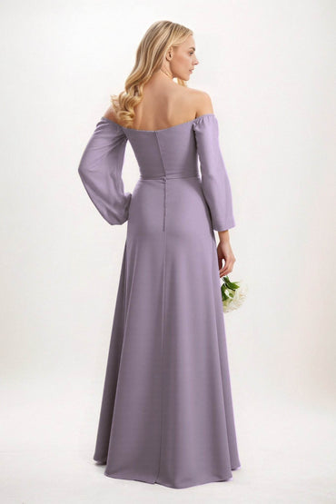 A-Line Maxi Chiffon Bridesmaid Dress CB0847 - COCOMELODY
