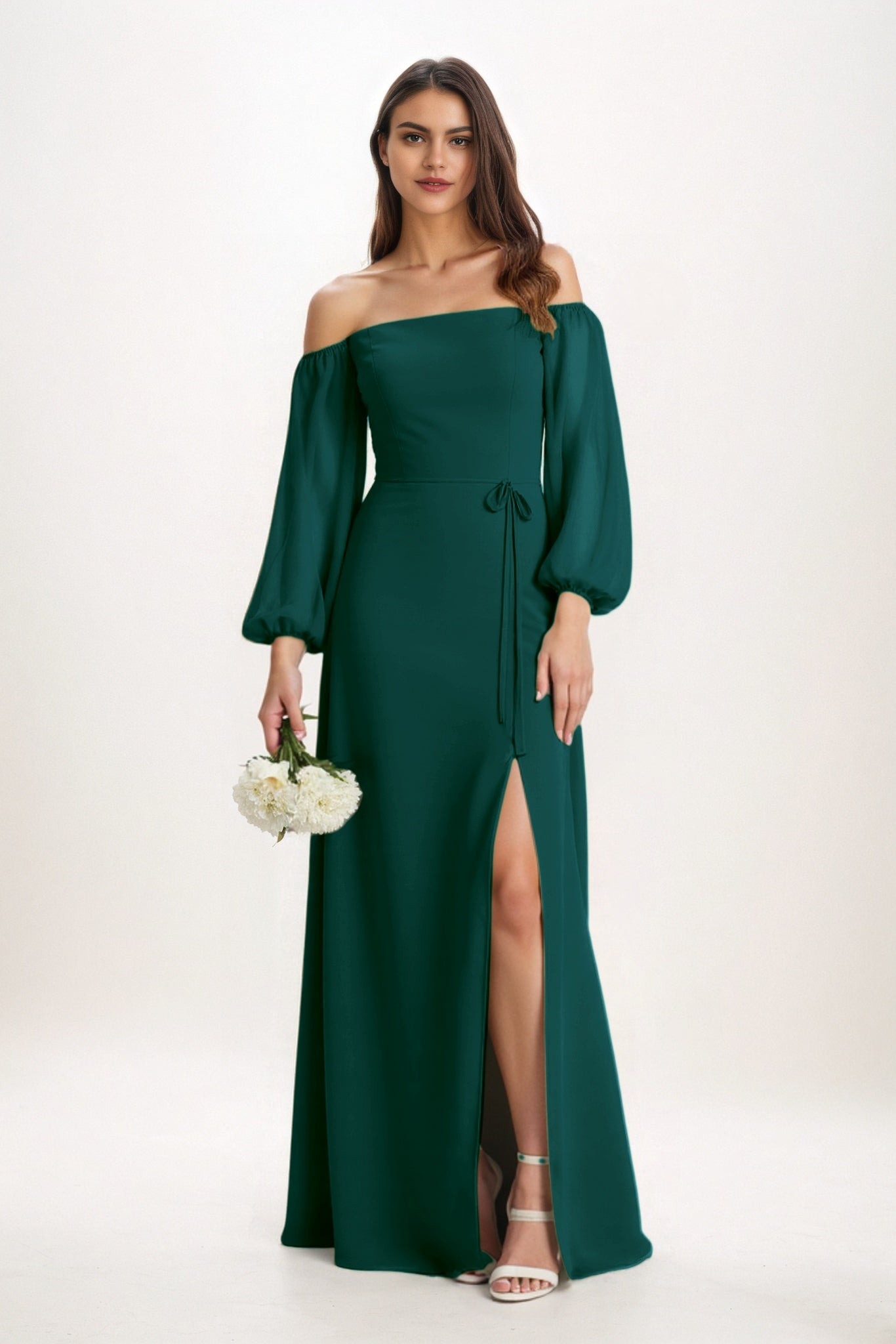 A-Line Maxi Chiffon Bridesmaid Dress CB0847