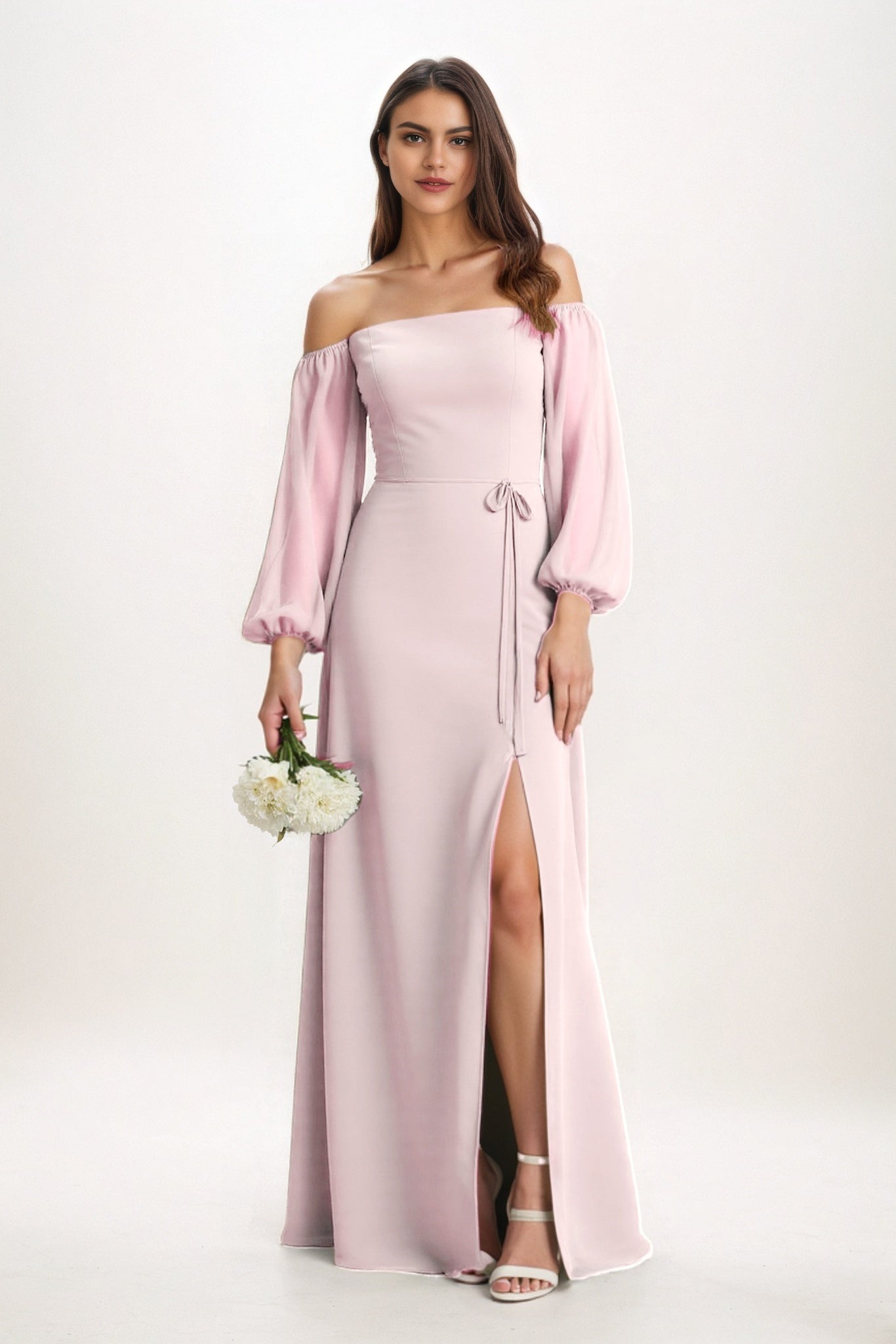 A-Line Maxi Chiffon Bridesmaid Dress CB0847