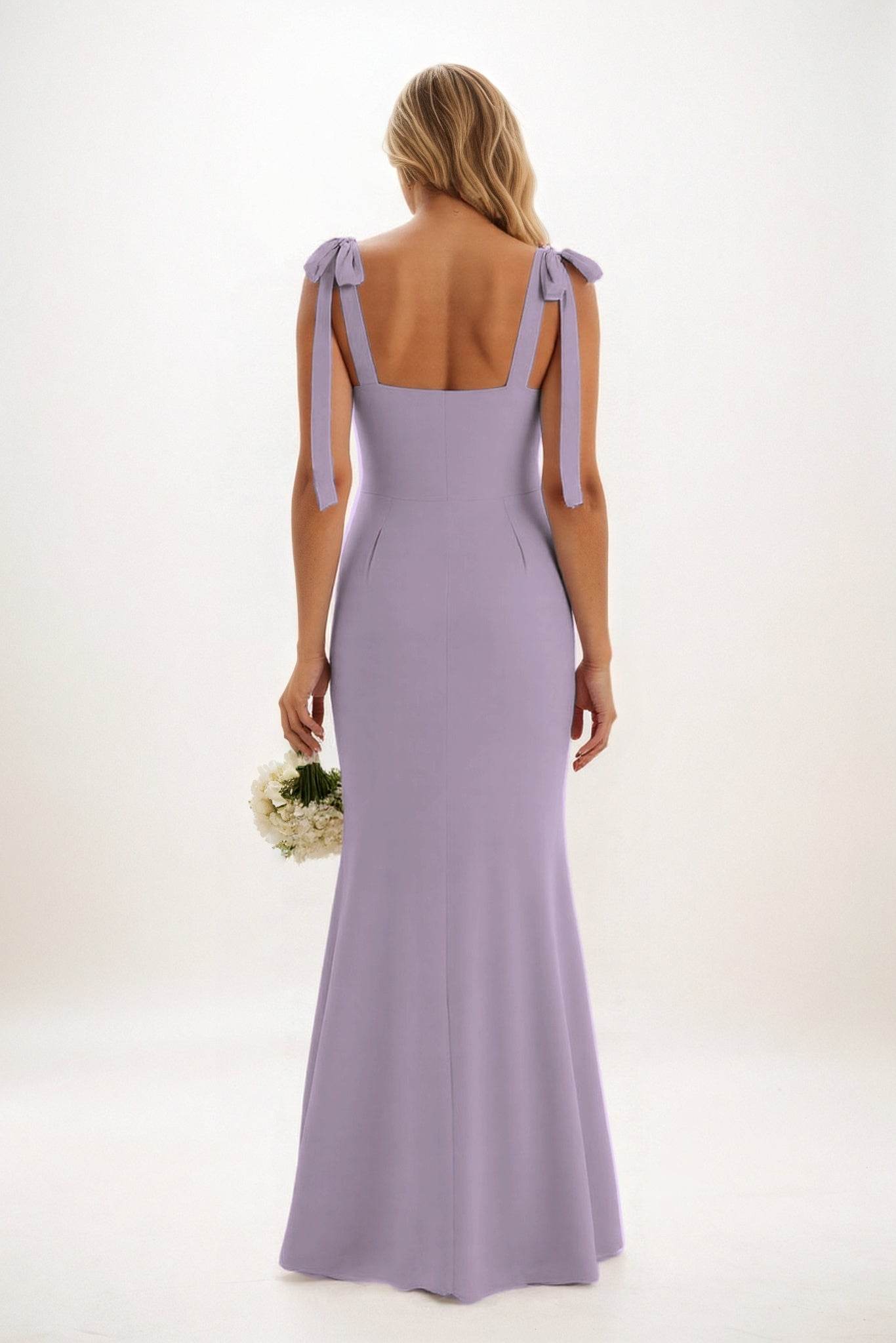Sheath-Column Maxi Chiffon Bridesmaid Dress CB0849 - COCOMELODY